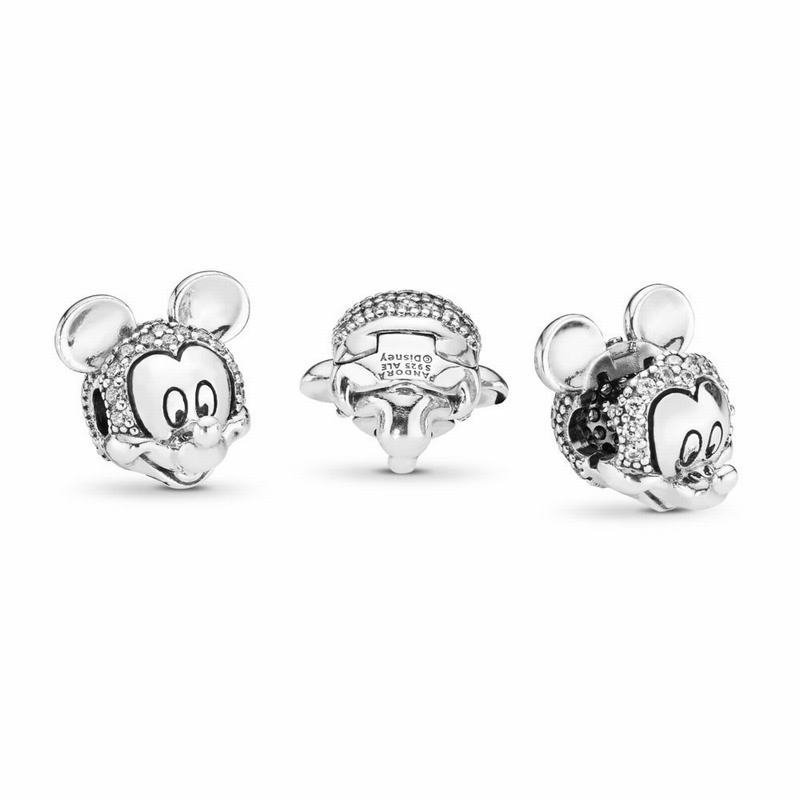 Pandora Australia Disney Shimmering Mickey Portrait Clip - Sterling Silver | LOENRM682